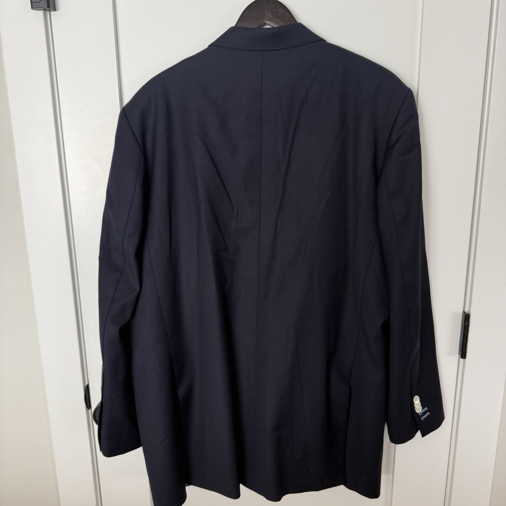 Sam Surin Bespoke Tailor Super 150's Fine Italian Wool Navy‎ Sport Coat 48L Luxe - Picture 3 of 14